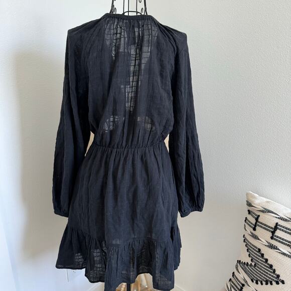 L*Space Feelin Fine Cut Out Long Sleeve Babydoll Cover Up Dress NEW Small - Picture 5 of 10